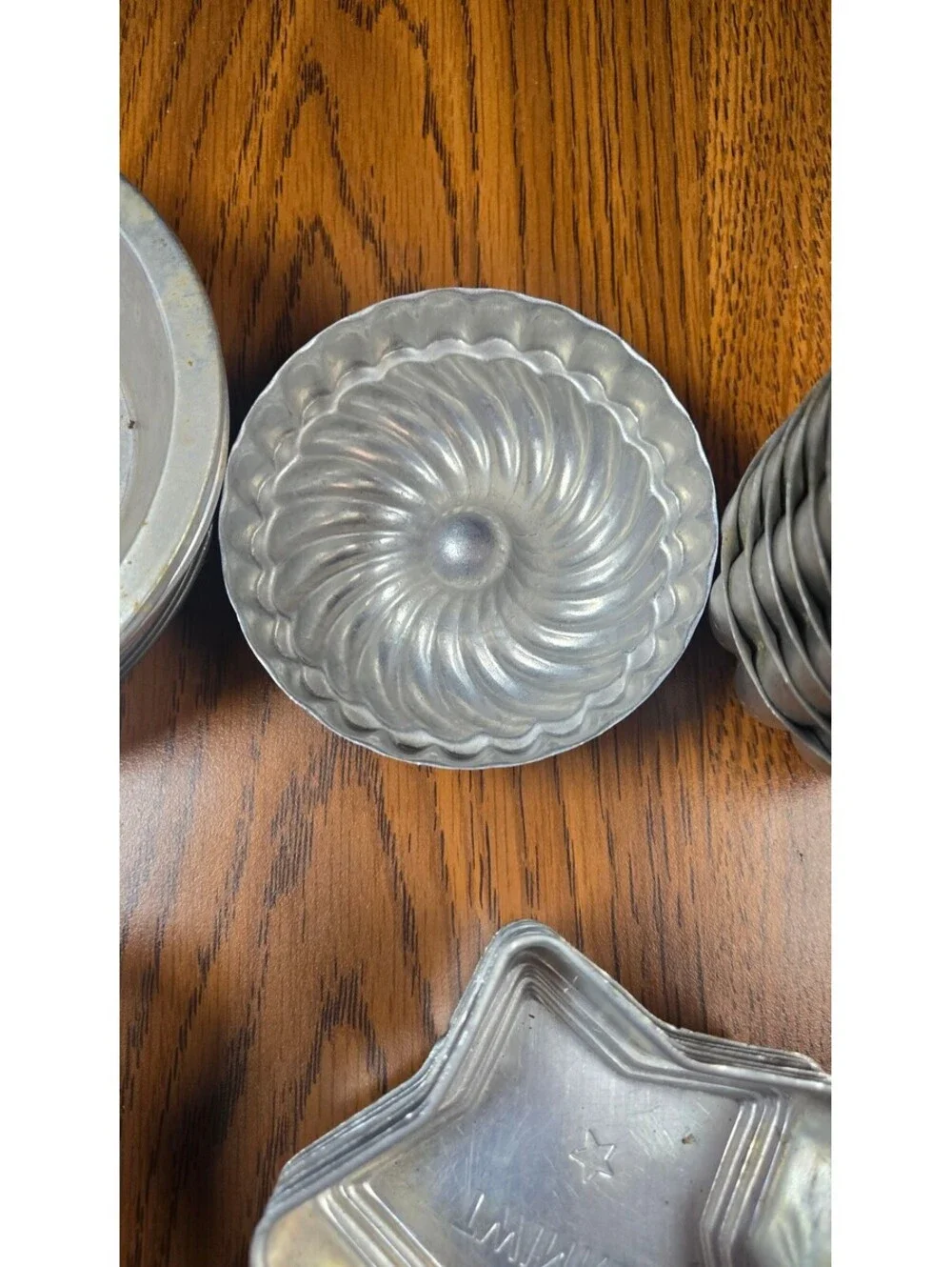 Vintage Aluminum Baking Molds Set - Various Shapes